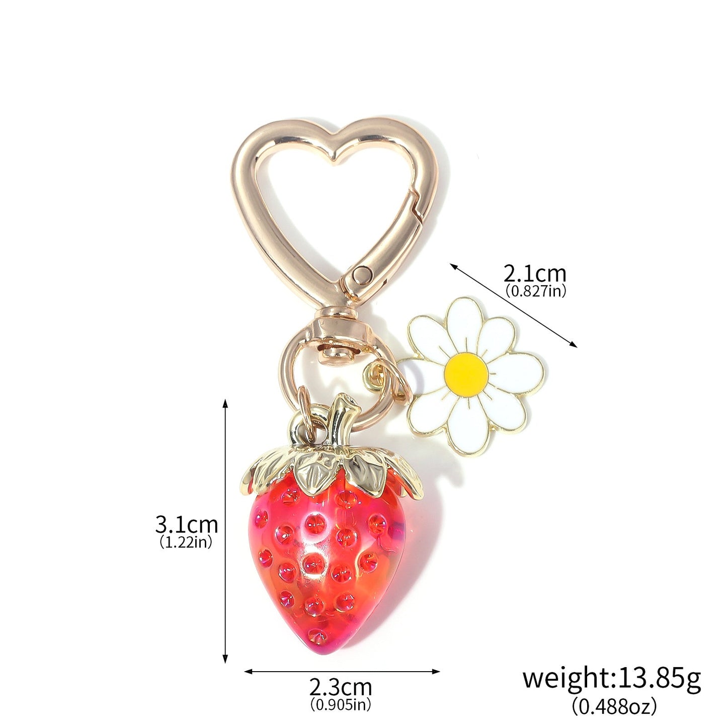 Strawberry & Daisy Charm