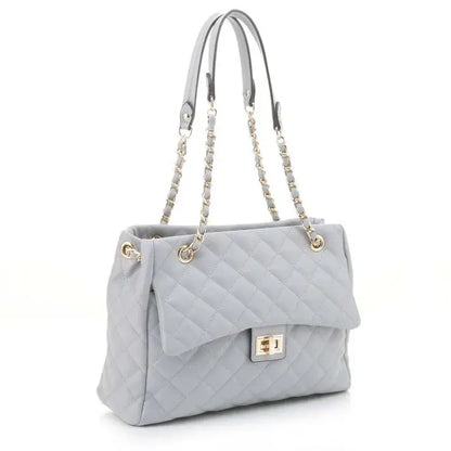 LuxeVibe™ | Quilted Crossbody Tote – Elegant Vegan Leather Shoulder Bag