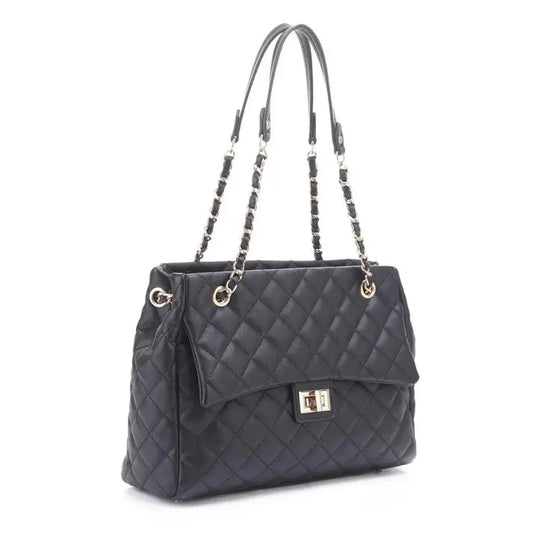 LuxeVibe™ | Quilted Crossbody Tote – Elegant Vegan Leather Shoulder Bag