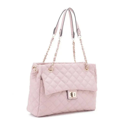 LuxeVibe™ | Quilted Crossbody Tote – Elegant Vegan Leather Shoulder Bag